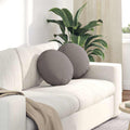 Sitzkissen 2 pcs Taupe Ø40 x 13 cm Stoff