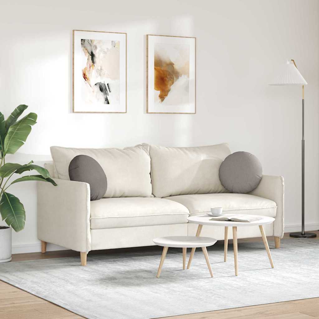 Sitzkissen 2 pcs Taupe Ø40 x 13 cm Stoff
