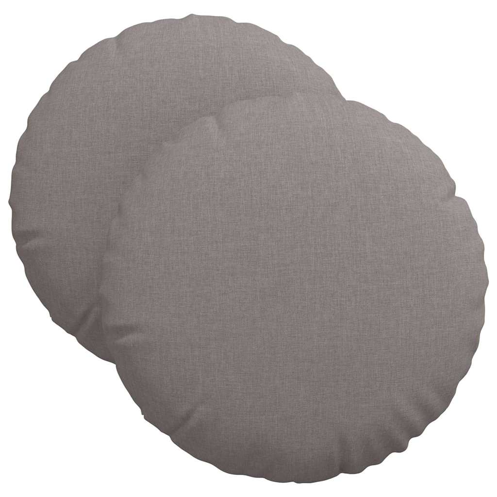 Sitzkissen 2 pcs Taupe Ø40 x 13 cm Stoff