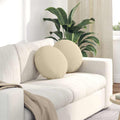 Sitzkissen 2 pcs Creme Ø40 x 13 cm Stoff