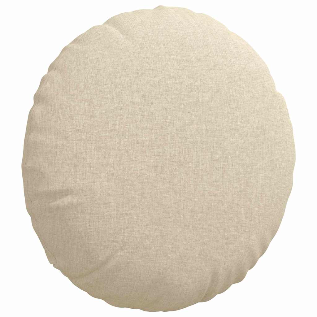 Sitzkissen 2 pcs Creme Ø40 x 13 cm Stoff
