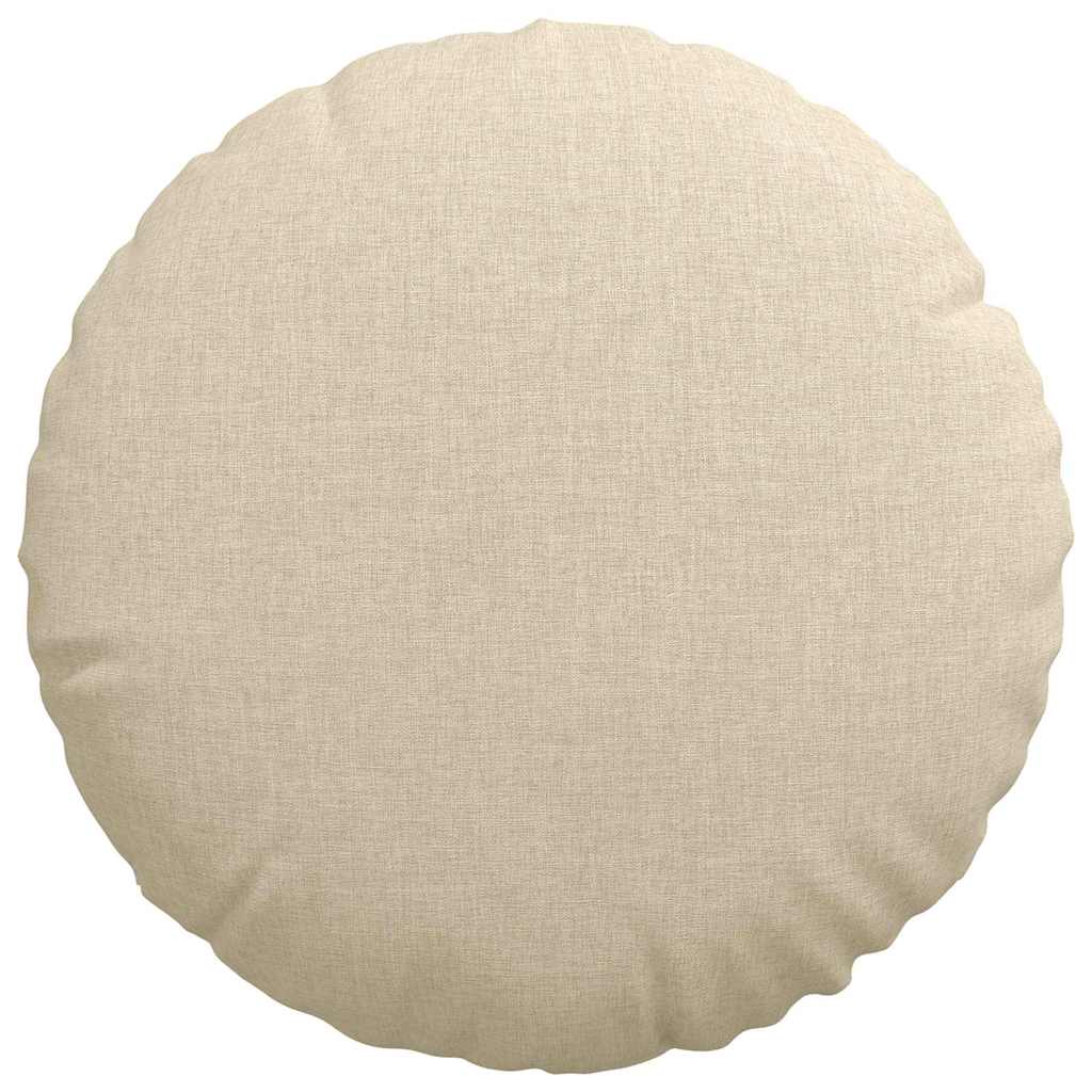 Sitzkissen 2 pcs Creme Ø40 x 13 cm Stoff