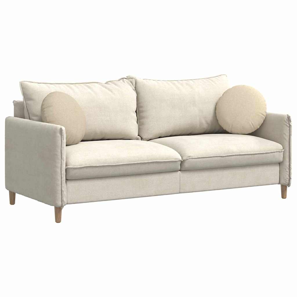 Sitzkissen 2 pcs Creme Ø40 x 13 cm Stoff
