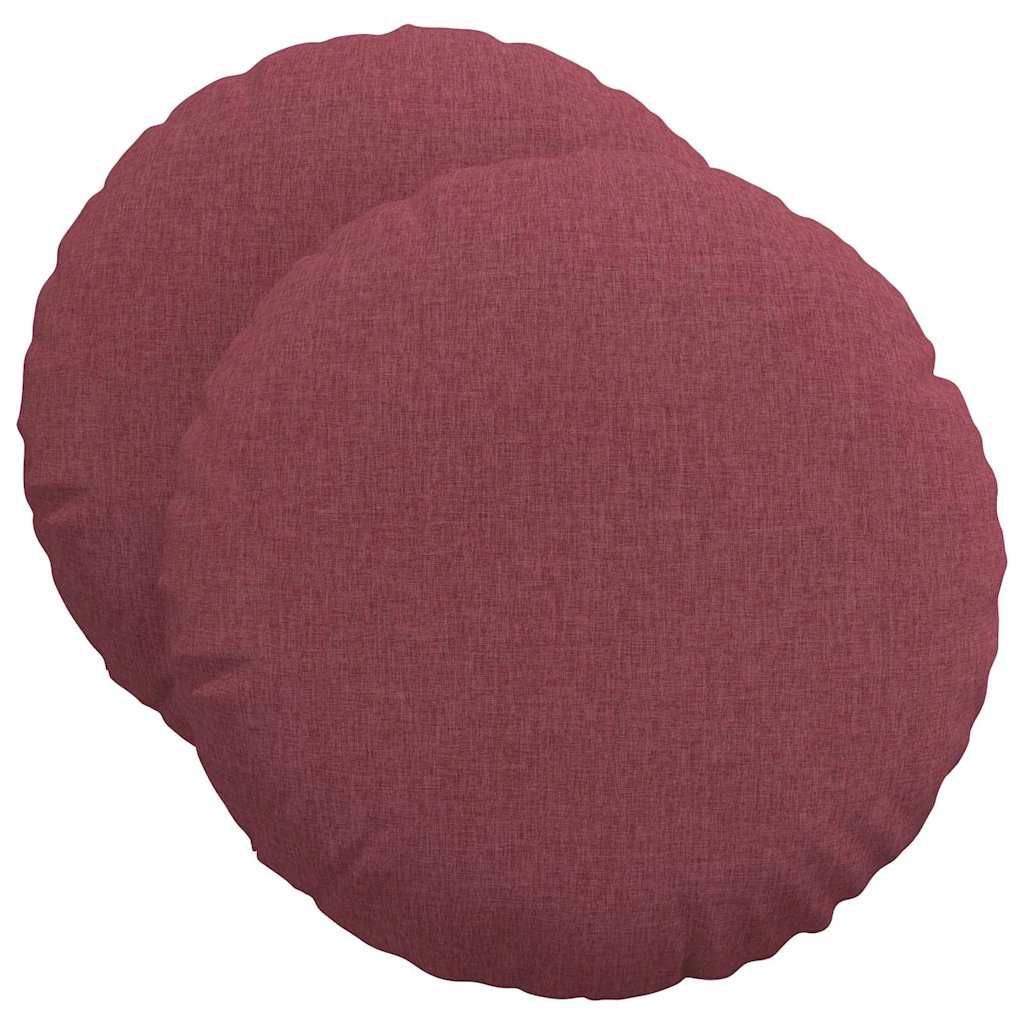 Sitzkissen 2 pcs Weinrot Ø50 x 19 cm Stoff