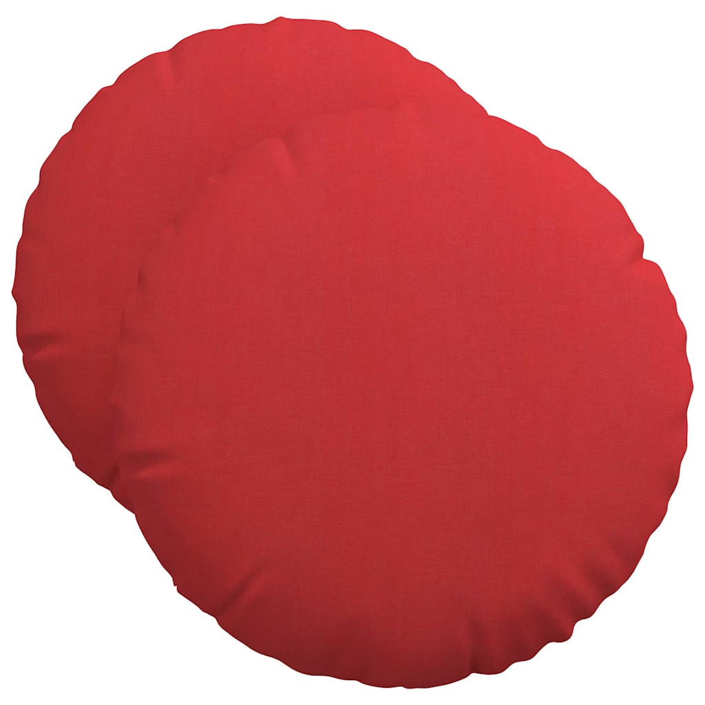 Sitzkissen 2 pcs Rot Ø50 x 19 cm Stoff