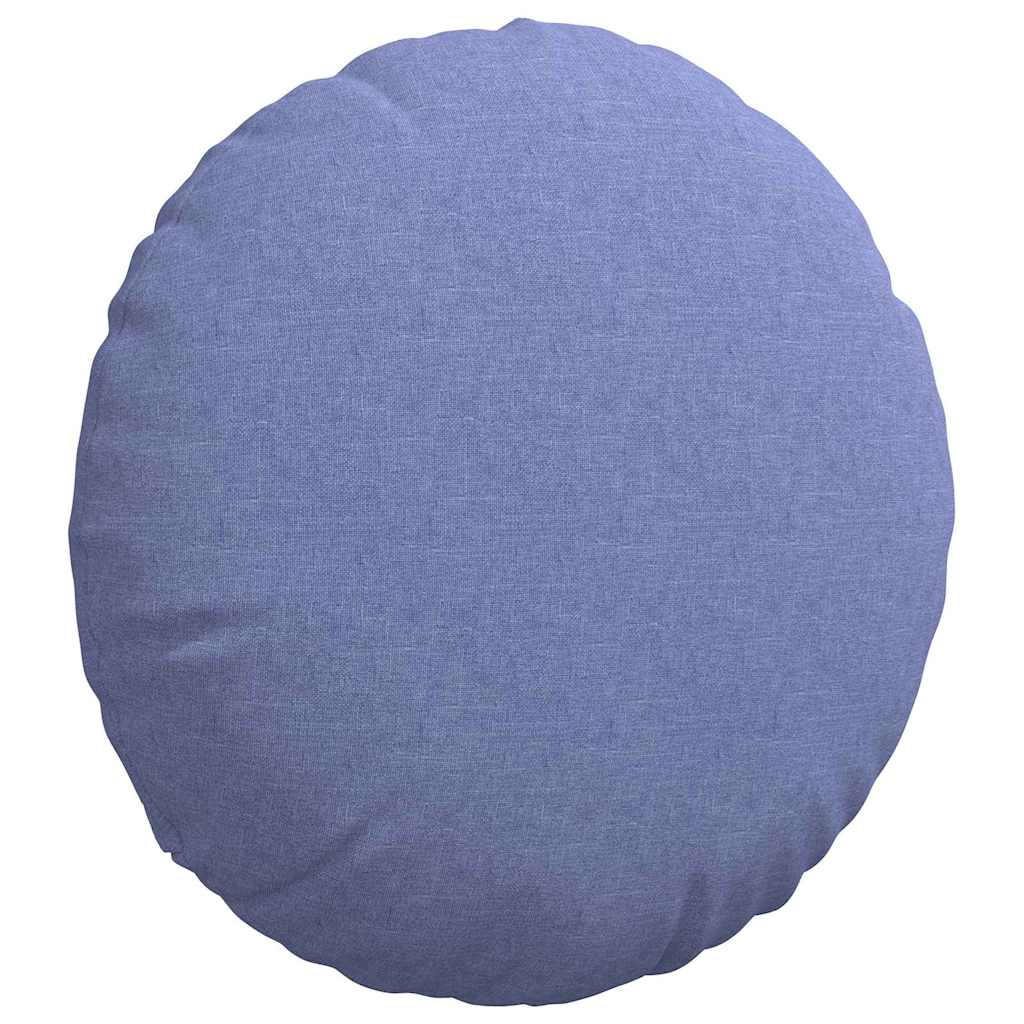 Sitzkissen 2 pcs Jeans blau Ø50 x 19 cm Stoff
