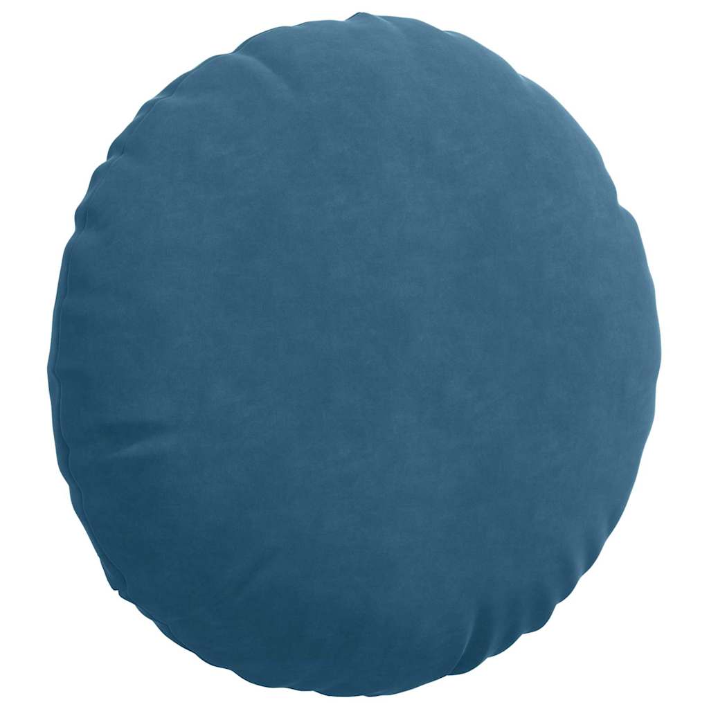 Sitzkissen 2 pcs Blau Ø50 x 19 cm Samt