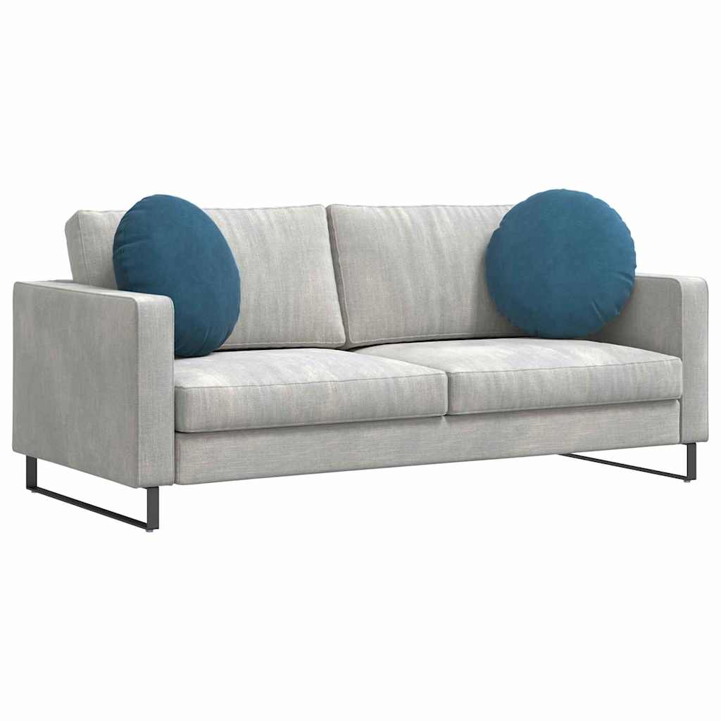 Sitzkissen 2 pcs Blau Ø50 x 19 cm Samt