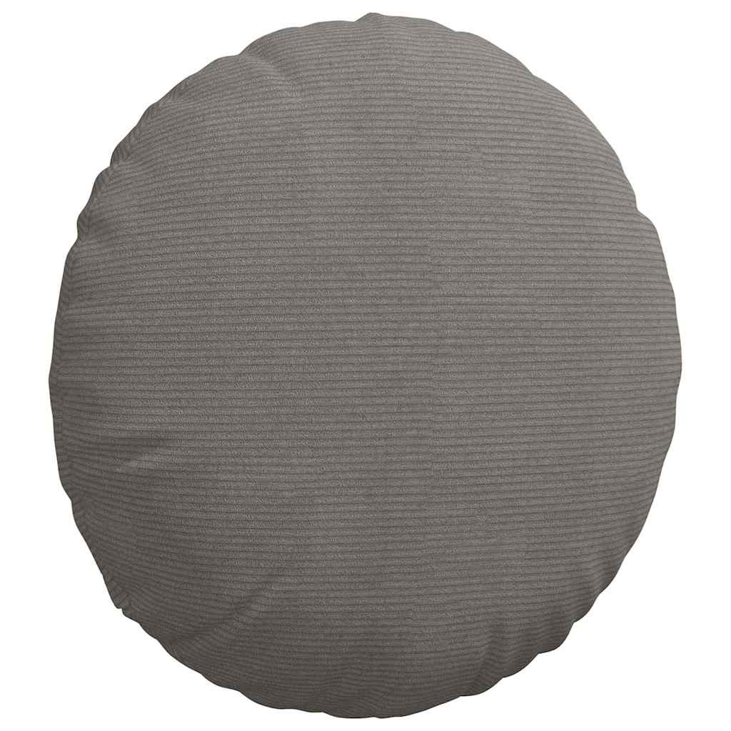Sitzkissen 2 pcs Hellgrau Ø50 x 19 cm Cordstoff