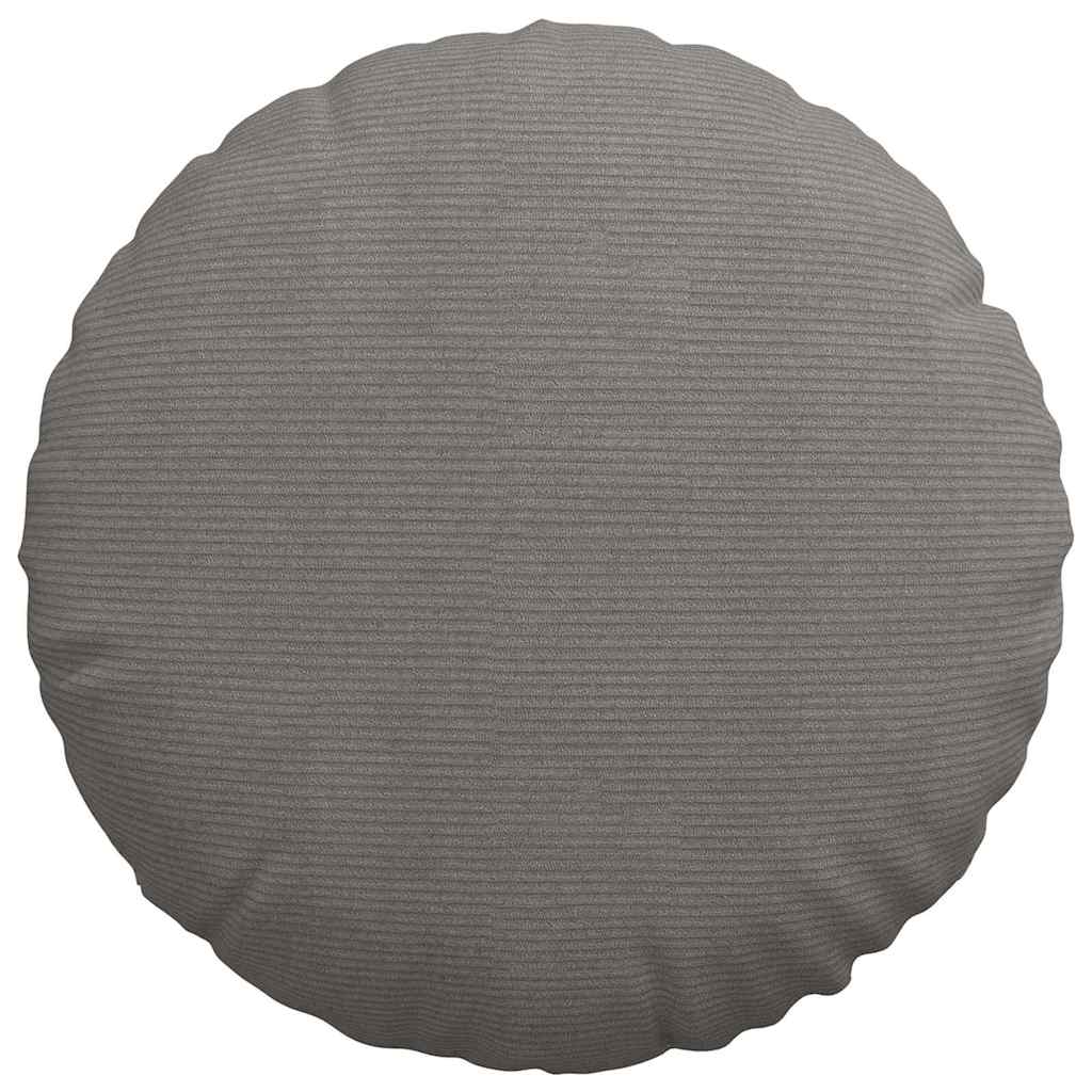 Sitzkissen 2 pcs Hellgrau Ø50 x 19 cm Cordstoff