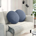 Sitzkissen 2 pcs Blau Ø50 x 19 cm Cordstoff
