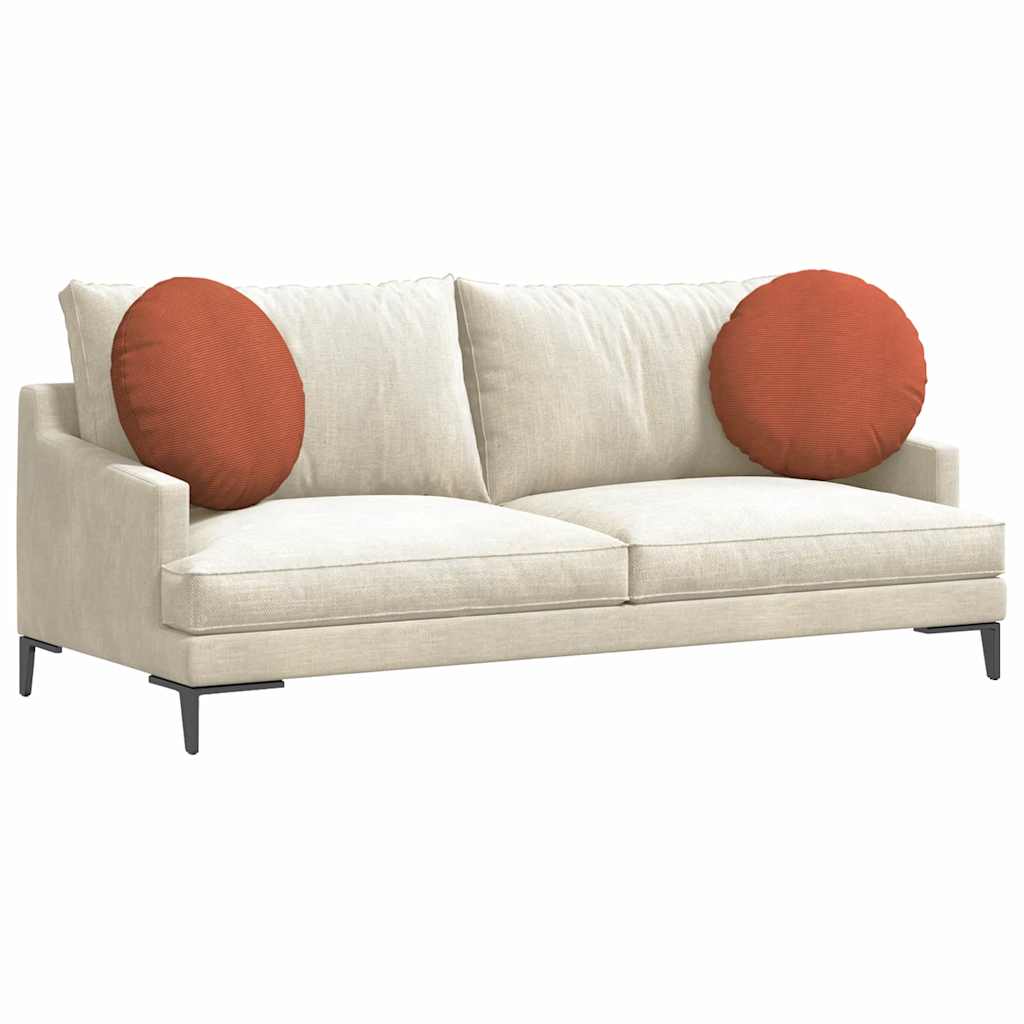 Sitzkissen 2 pcs Rot-Orange Ø50 x 19 cm Cordstoff