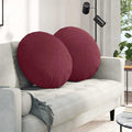 Sitzkissen 2 pcs Weinrot Ø60 x 21 cm Stoff