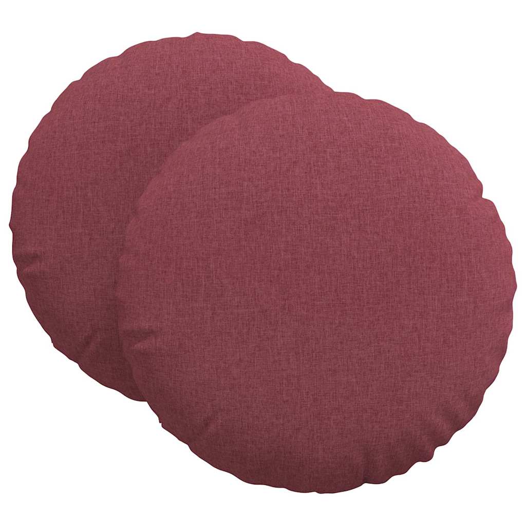 Sitzkissen 2 pcs Weinrot Ø60 x 21 cm Stoff