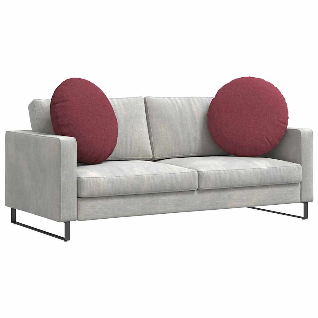 Sitzkissen 2 pcs Weinrot Ø60 x 21 cm Stoff