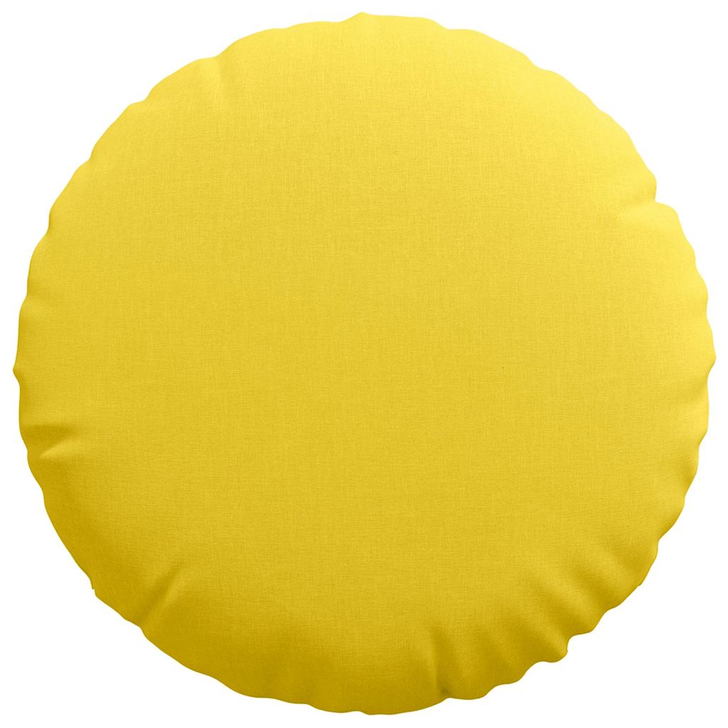 Sitzkissen 2 pcs Helles Gelb Ø60 x 21 cm Stoff