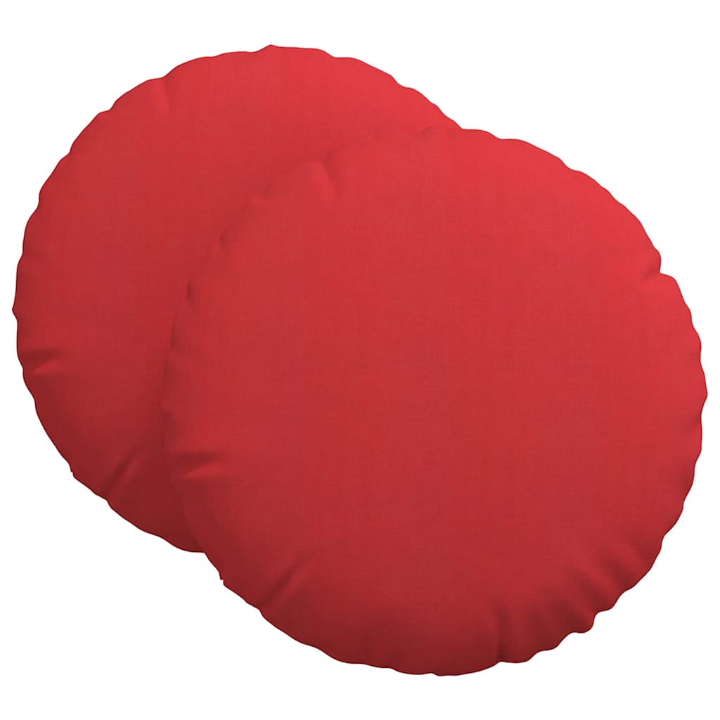 Sitzkissen 2 pcs Rot Ø60 x 21 cm Stoff