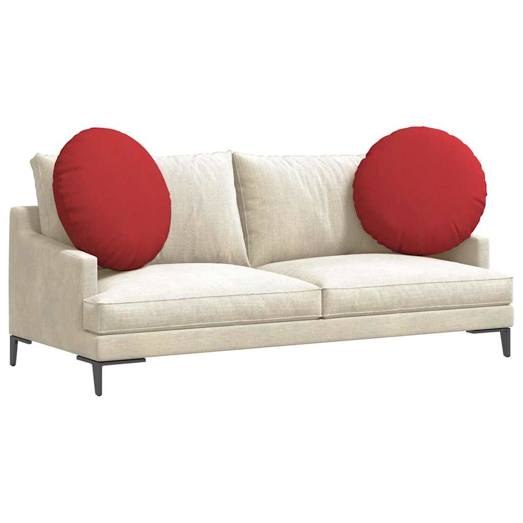 Sitzkissen 2 pcs Rot Ø60 x 21 cm Stoff