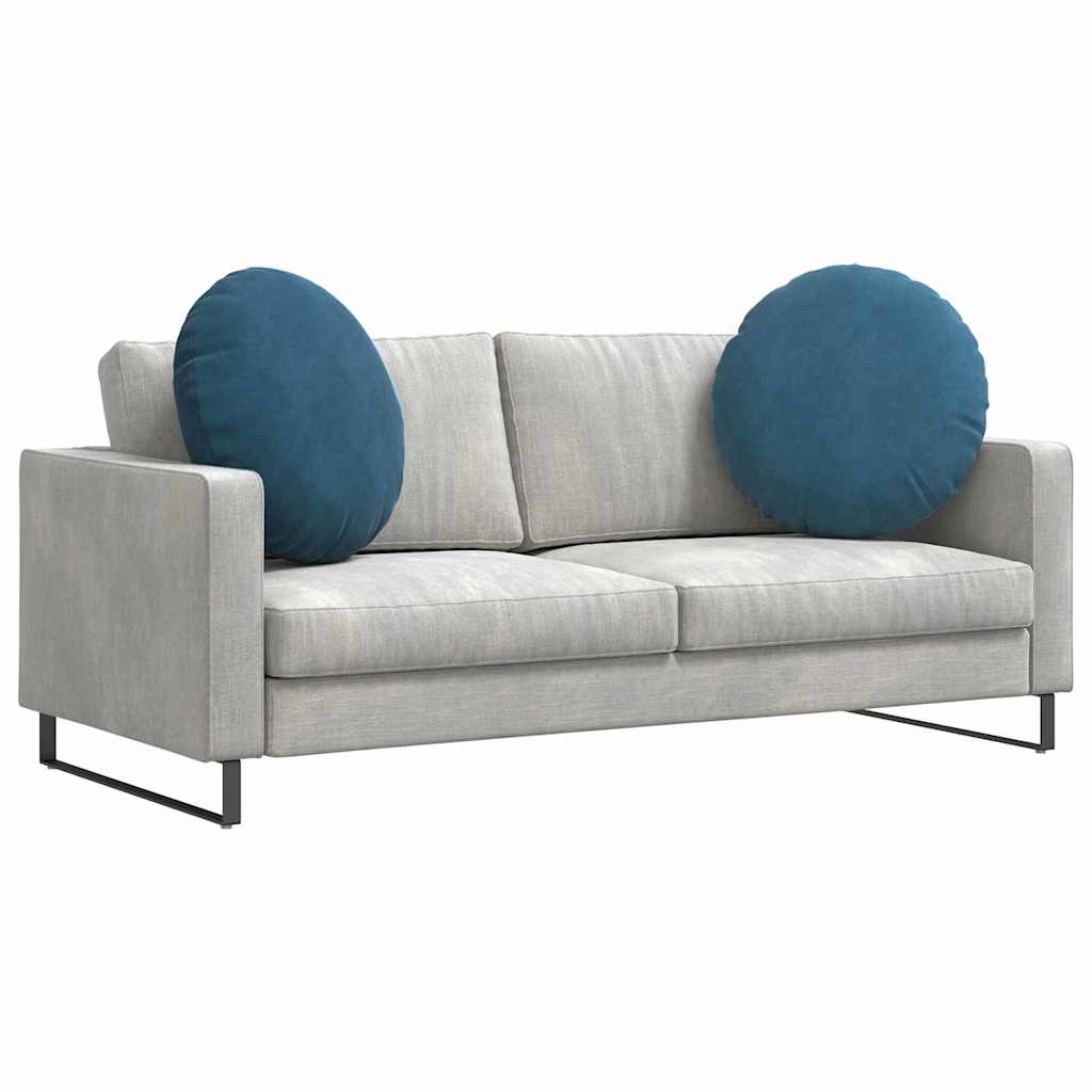 Sitzkissen 2 pcs Blau Ø60 x 21 cm Samt