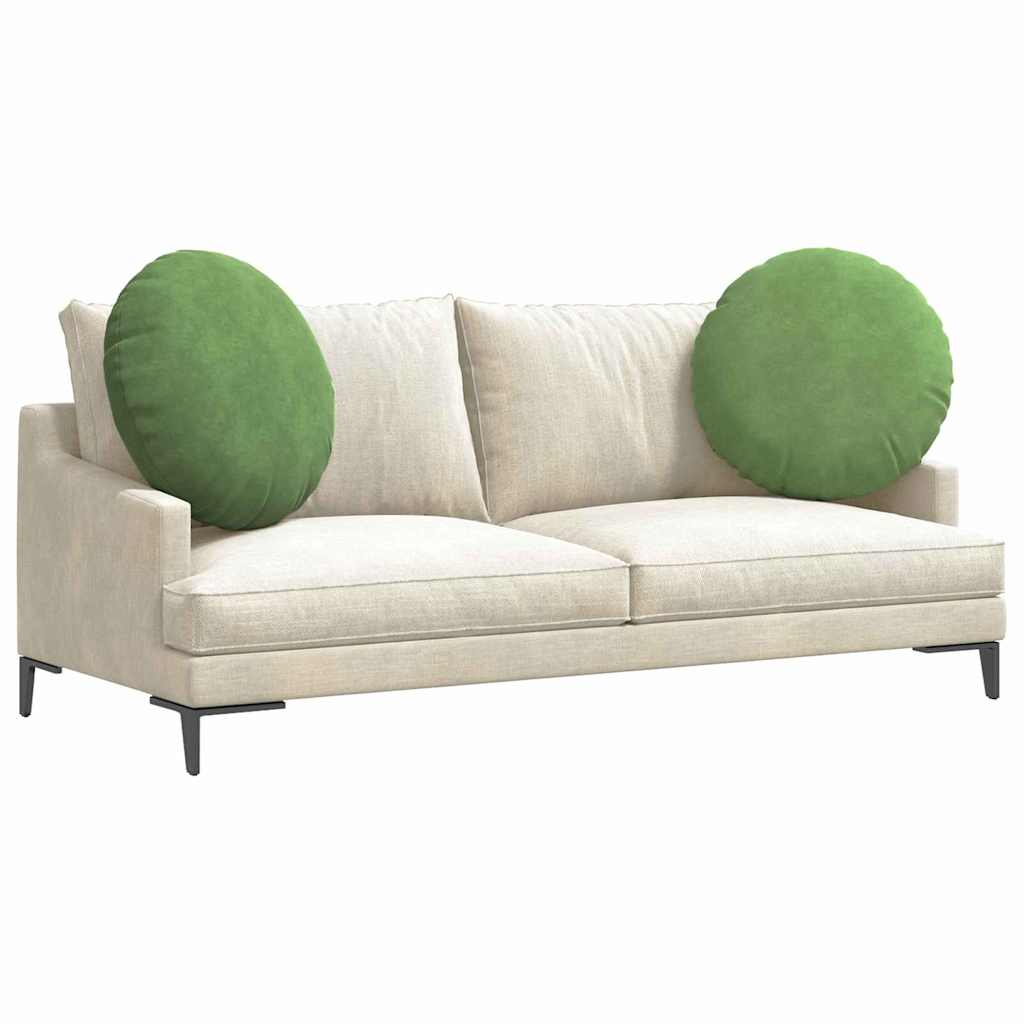 Sitzkissen 2 pcs Hellgrün Ø60 x 21 cm Samt
