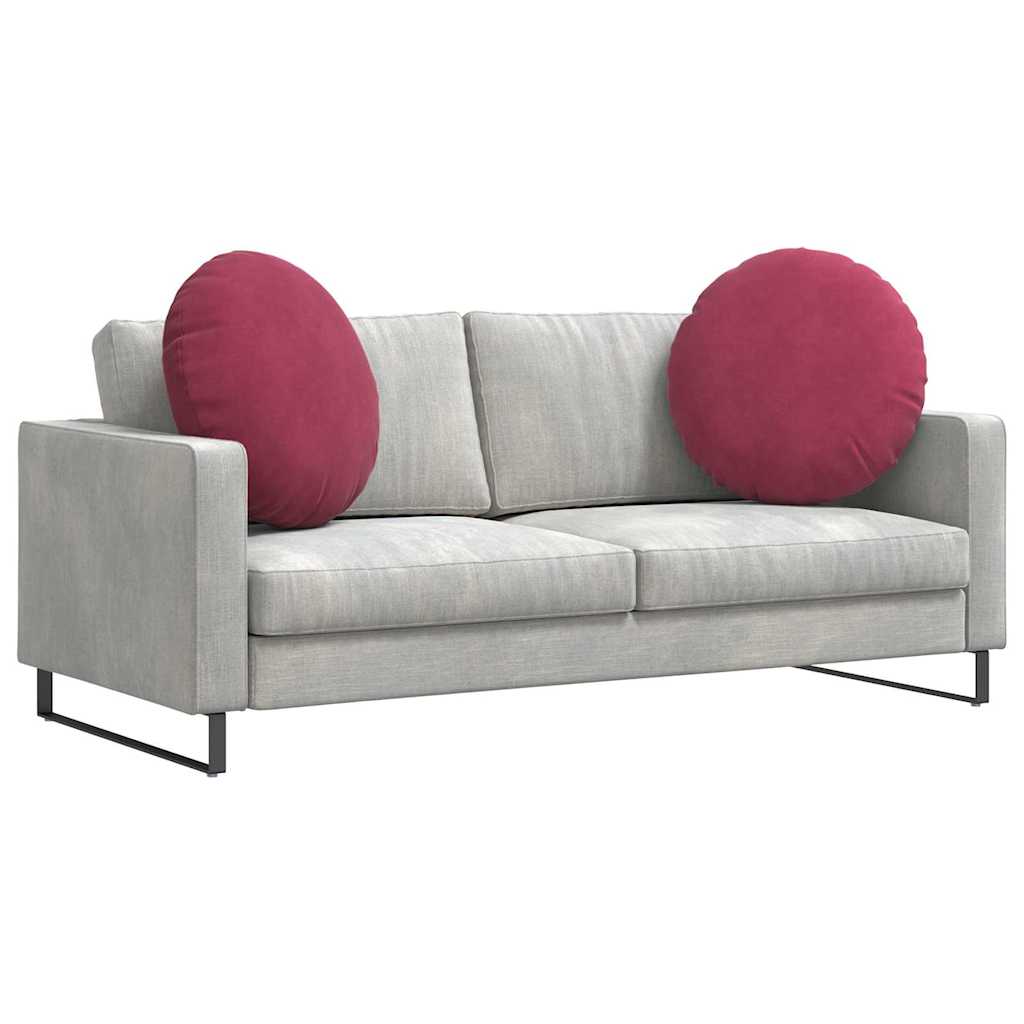 Sitzkissen 2 pcs Weinrot Ø60 x 21 cm Samt