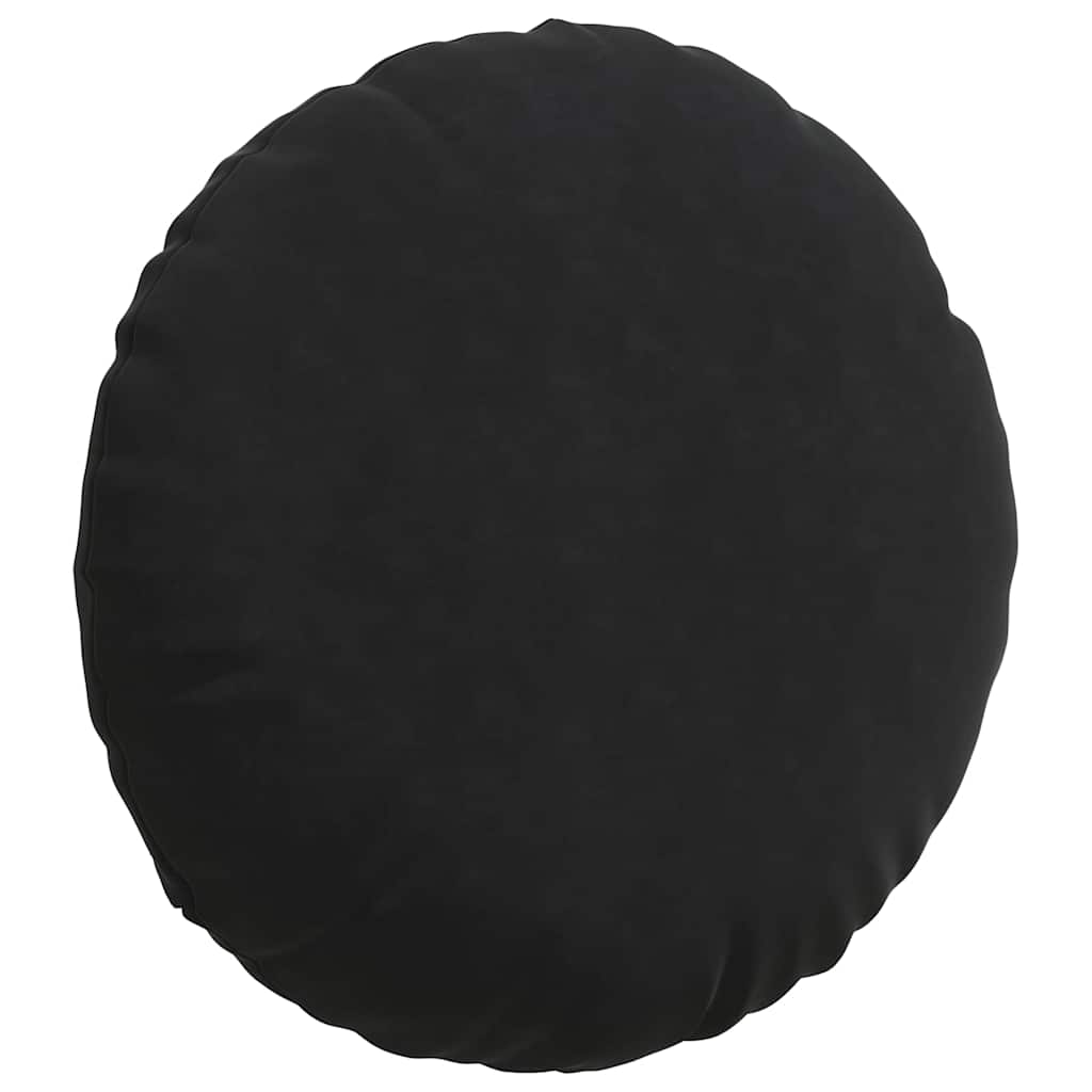 Sitzkissen 2 pcs Schwarz Ø60 x 21 cm Samt
