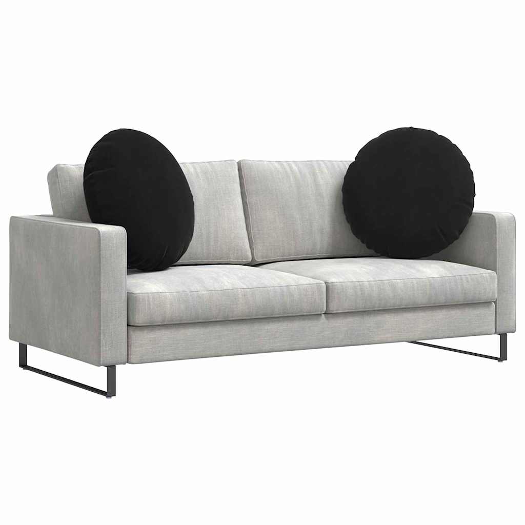 Sitzkissen 2 pcs Schwarz Ø60 x 21 cm Samt