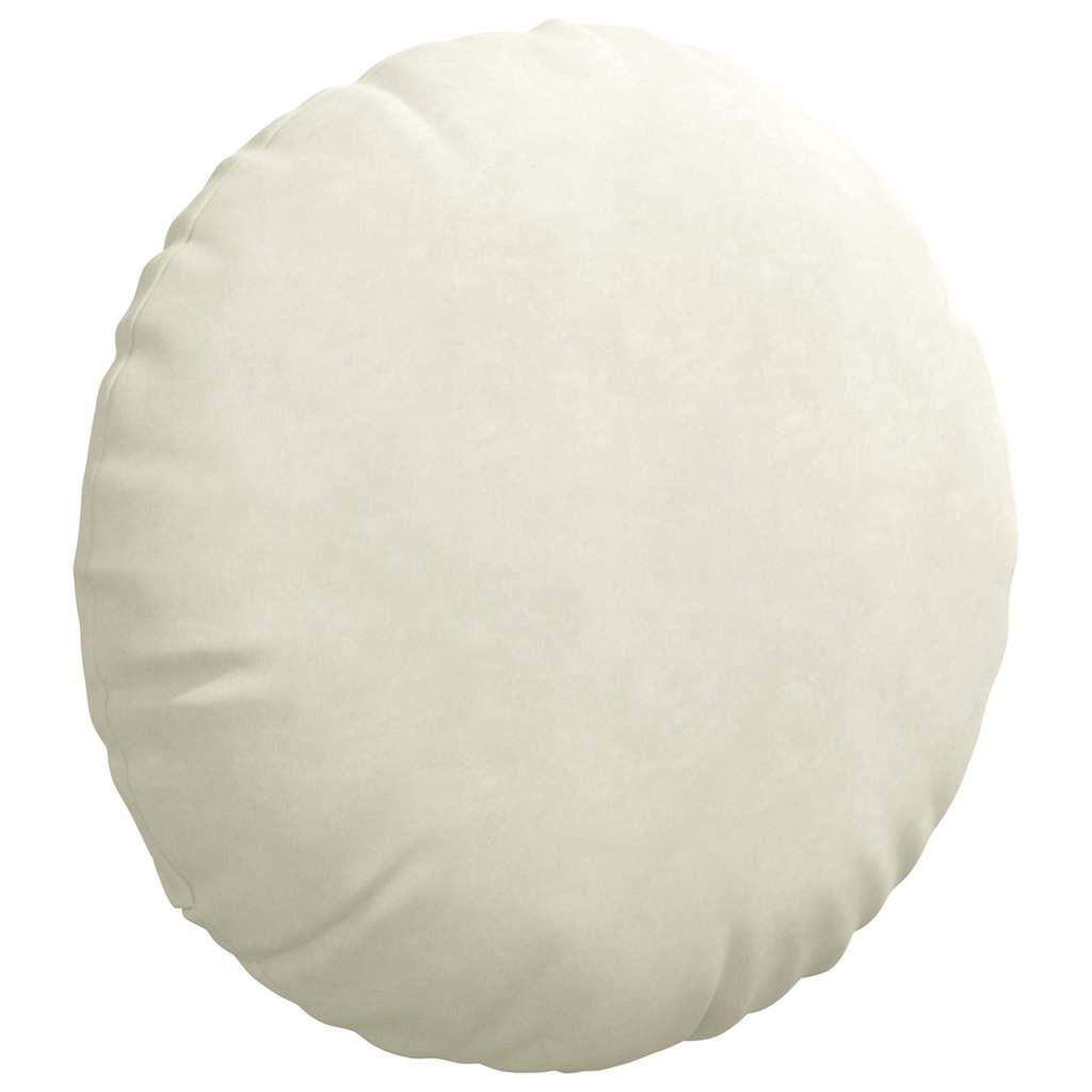 Sitzkissen 2 pcs Creme Ø60 x 21 cm Samt
