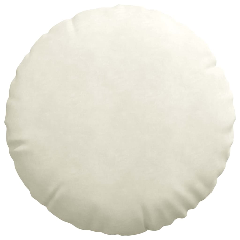 Sitzkissen 2 pcs Creme Ø60 x 21 cm Samt