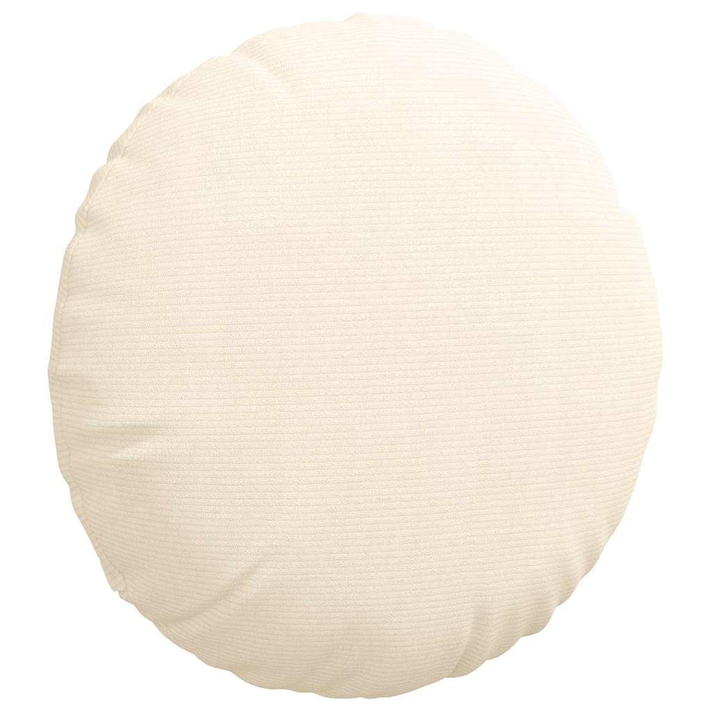 Sitzkissen 2 pcs Creme Ø60 x 21 cm Cordstoff