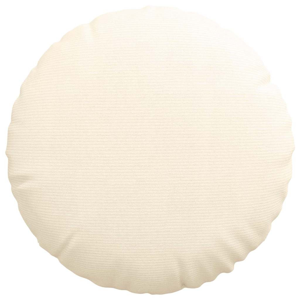 Sitzkissen 2 pcs Creme Ø60 x 21 cm Cordstoff