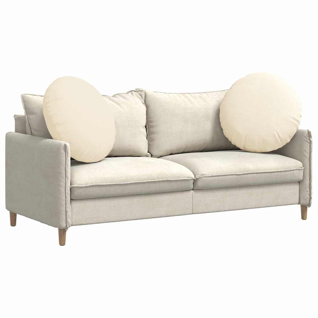 Sitzkissen 2 pcs Creme Ø60 x 21 cm Cordstoff