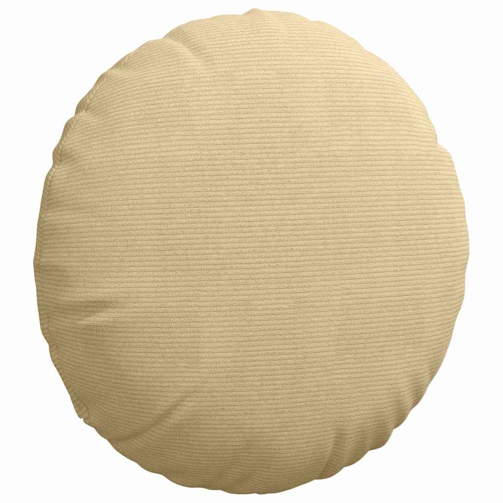 Sitzkissen 2 pcs Grau-Grün Ø60 x 21 cm Cordstoff