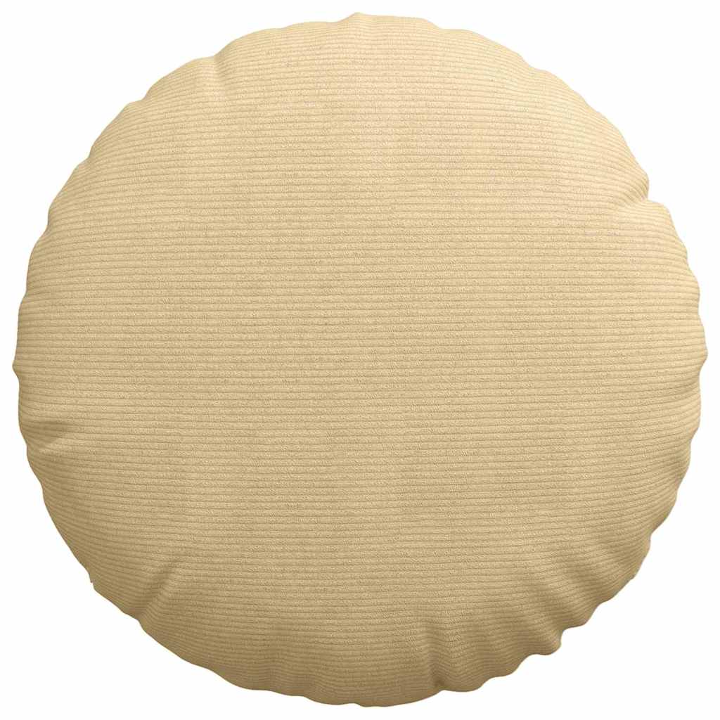Sitzkissen 2 pcs Grau-Grün Ø60 x 21 cm Cordstoff