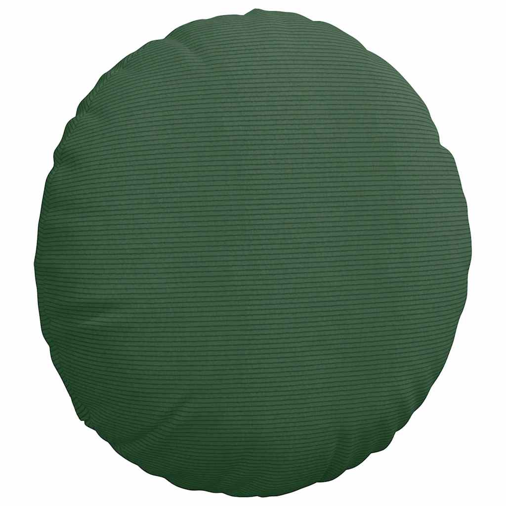 Sitzkissen 2 pcs Dunkelgrün Ø60 x 21 cm Cordstoff