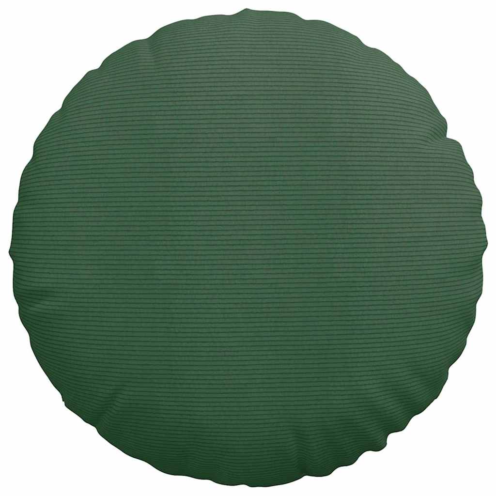 Sitzkissen 2 pcs Dunkelgrün Ø60 x 21 cm Cordstoff