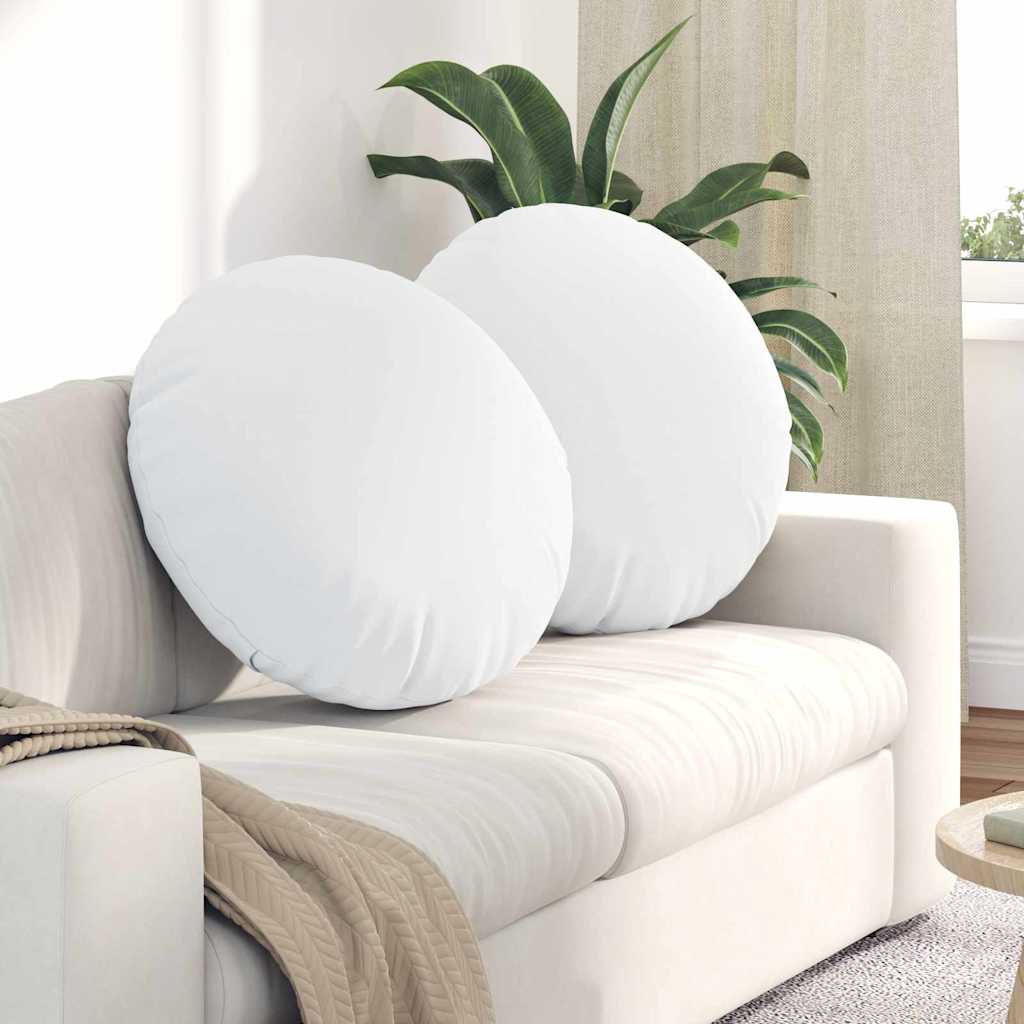 Sitzkissen 2 pcs Weiß Ø80 x 29 cm Stoff