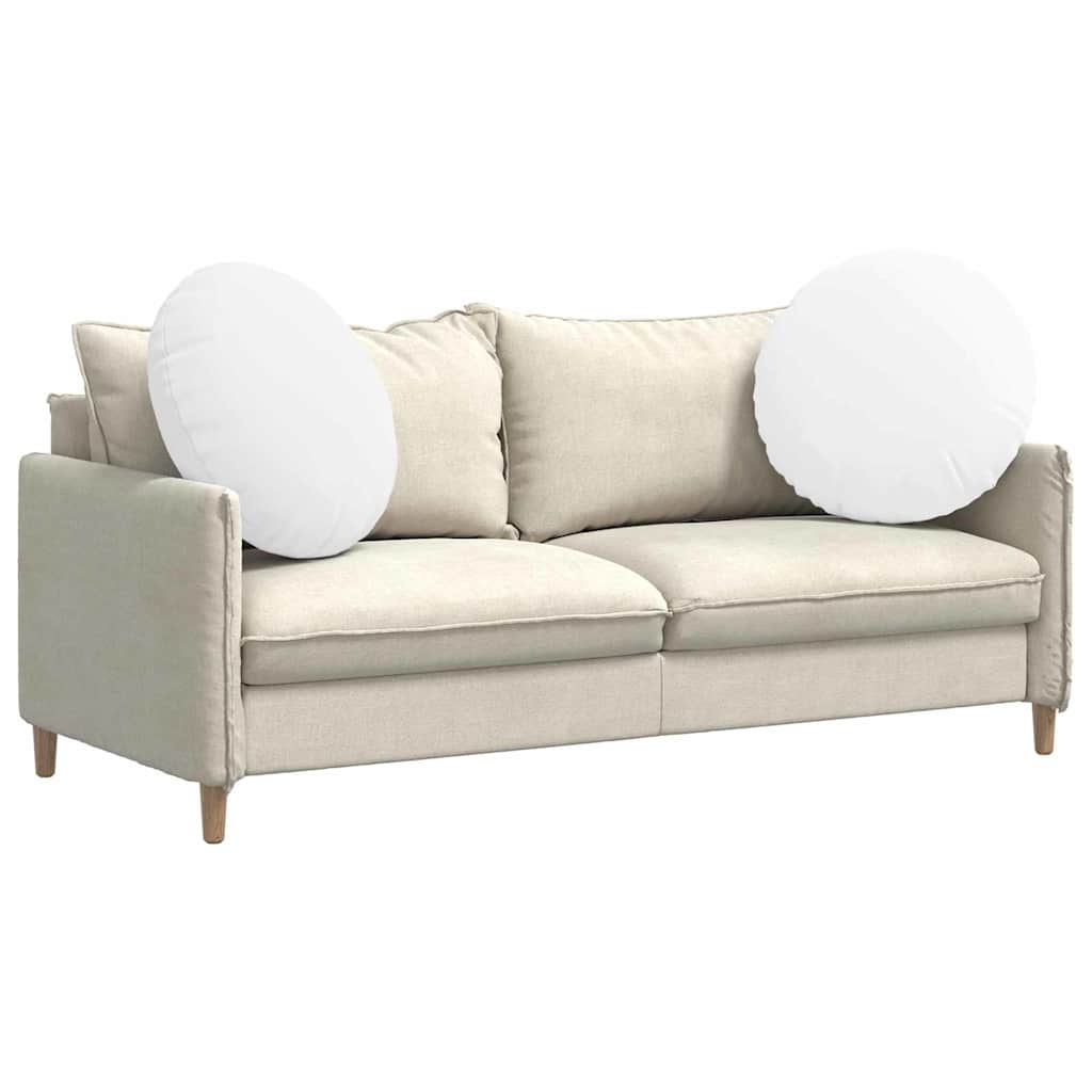 Sitzkissen 2 pcs Weiß Ø80 x 29 cm Stoff