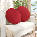 Sitzkissen 2 pcs Rot Ø80 x 29 cm Stoff