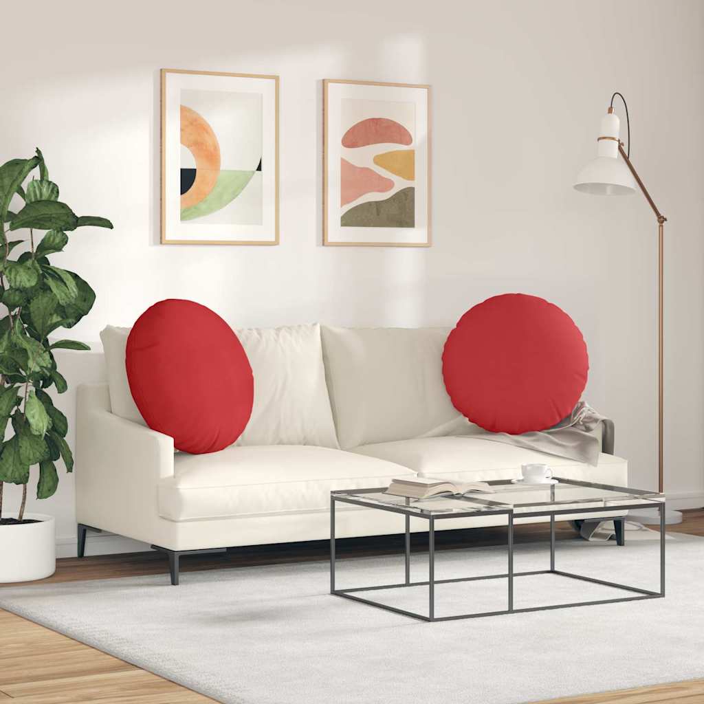 Sitzkissen 2 pcs Rot Ø80 x 29 cm Stoff