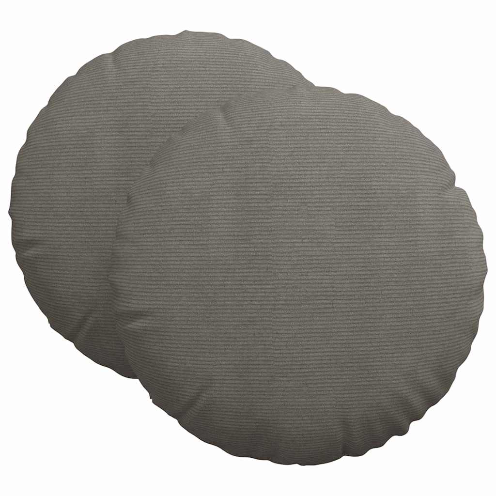 Sitzkissen 2 pcs Hellgrau Ø 80 cm Cordstoff