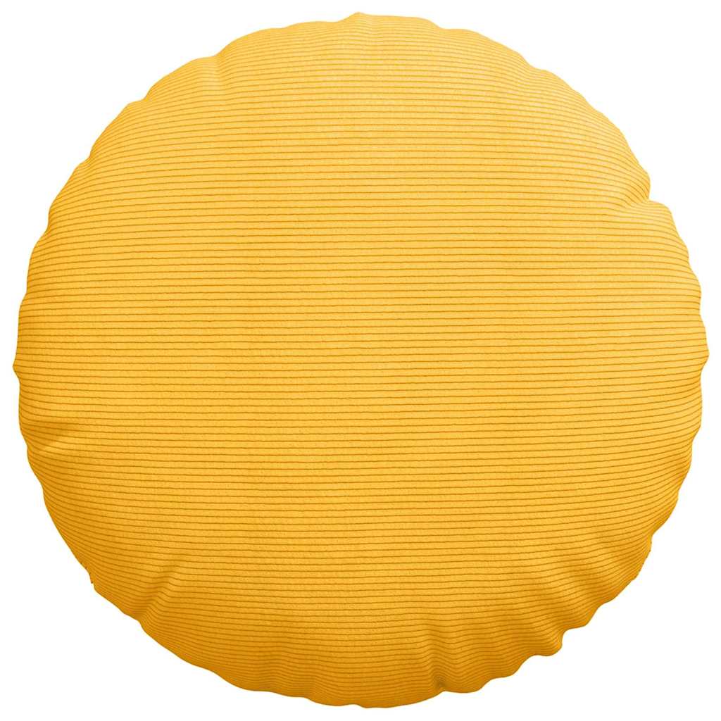 Sitzkissen 2 pcs Helles Gelb Ø 80 cm Cordstoff