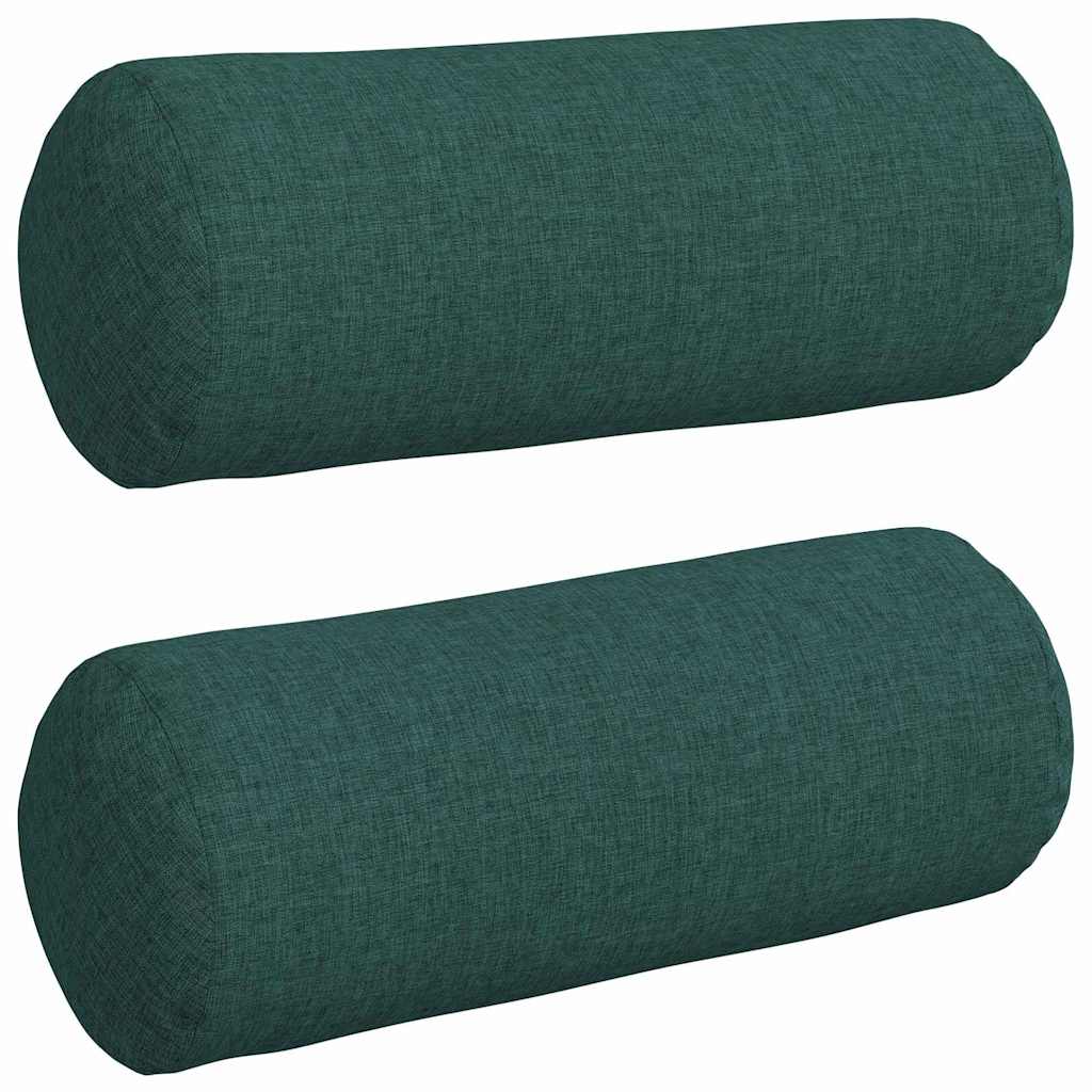 Bolsterkissen 2 Stück Dunkelgrün Ø 15 x 40 cm Stoff