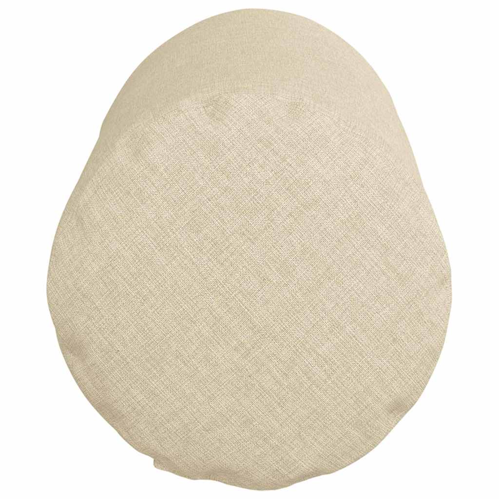 Bolsterkissen 2 Stück Creme Ø 15 x 40 cm Stoff