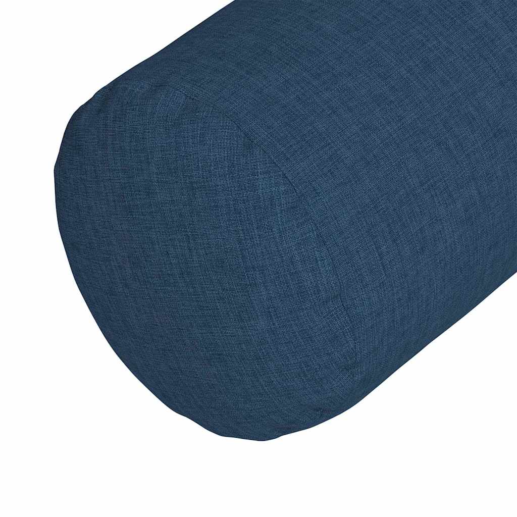 Bolsterkissen 2 Stück Blau Ø 15 x 40 cm Stoff