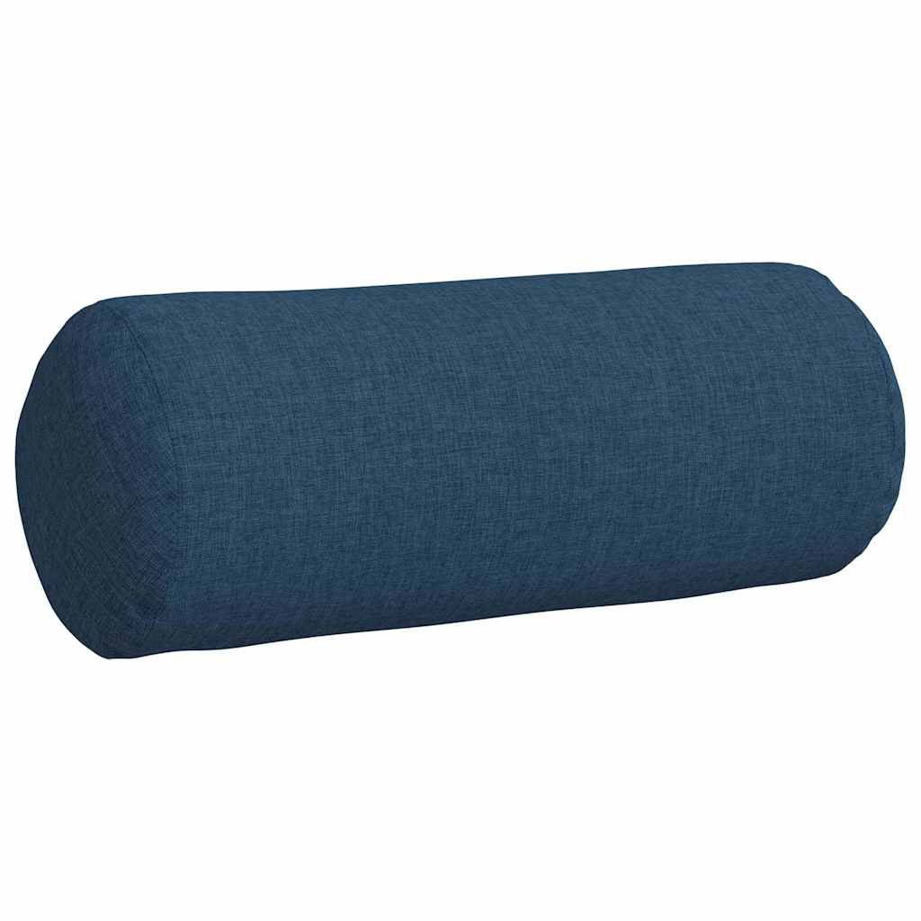 Bolsterkissen 2 Stück Blau Ø 15 x 40 cm Stoff