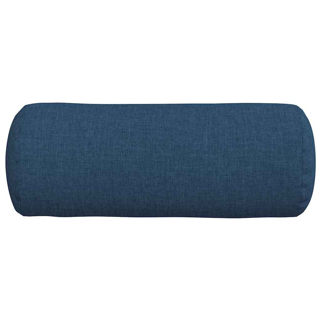 Bolsterkissen 2 Stück Blau Ø 15 x 40 cm Stoff