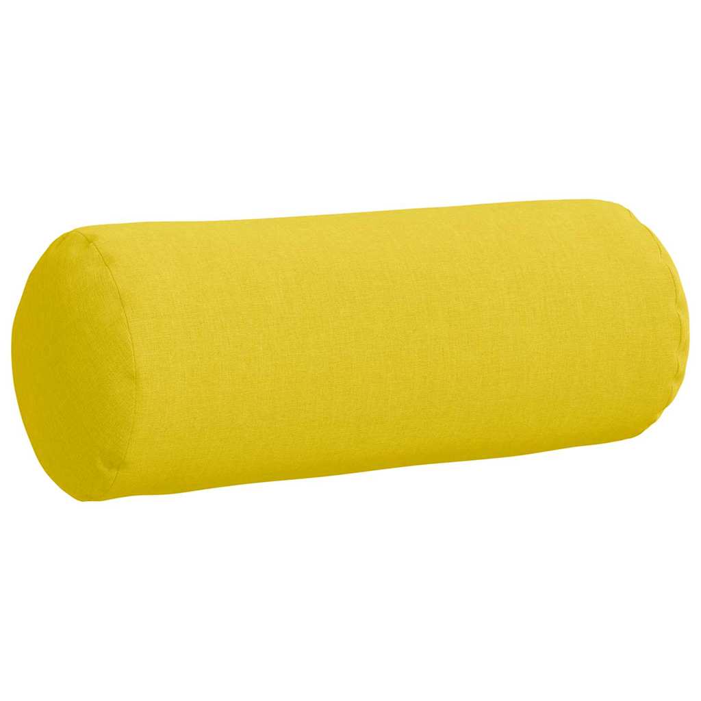 Bolsterkissen 2 Stück Helles Gelb Ø 15 x 40 cm Stoff