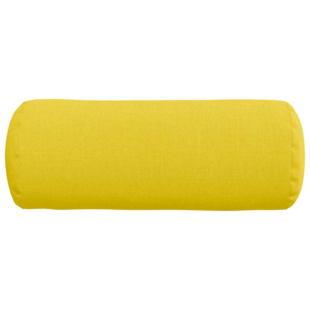 Bolsterkissen 2 Stück Helles Gelb Ø 15 x 40 cm Stoff
