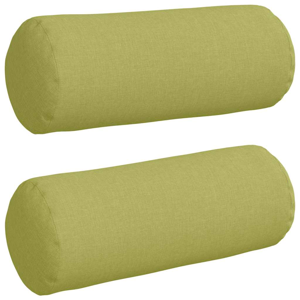 Bolsterkissen 2 Stück Hellgrün Ø 15 x 40 cm Stoff